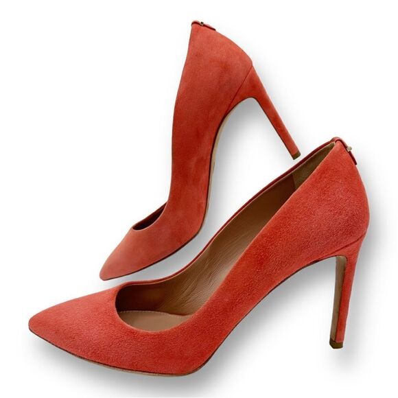 Hugo Boss Orange Suede Pointed Toe Stiletto Pumps EUR 40 US 9.5 - Picture 1 of 13